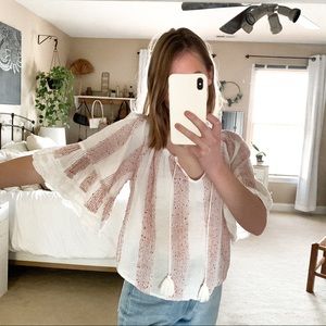 Lovestitch Off the Shoulder Peasant Top